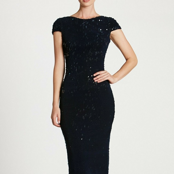 Dress the Population Black Velvet Sequin Dress - Picture 1 of 8